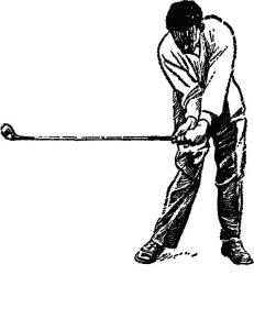 golf swing follow through left illustration